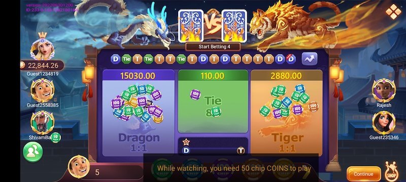Dragon Tiger TDTC - Đại Chiến Rồng Hổ Siêu Kịch Tính 7 Luật chơi Dragon Tiger TDTC.