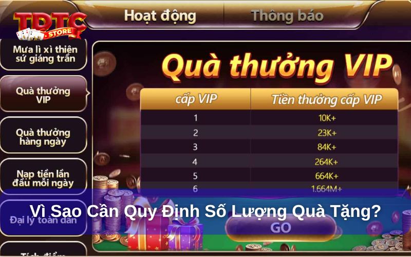 Số lượng có hạn Thiên Đường Trò Chơi - Lưu ý cho hội viên 7 Vì sao cần quy định số lượng khuyến mãi TDTC?