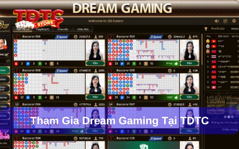 Dream Gaming - Sảnh Cược Trực Tuyến Hàng Đầu Châu Á 9 Tham gia DG Casino tại TDTC