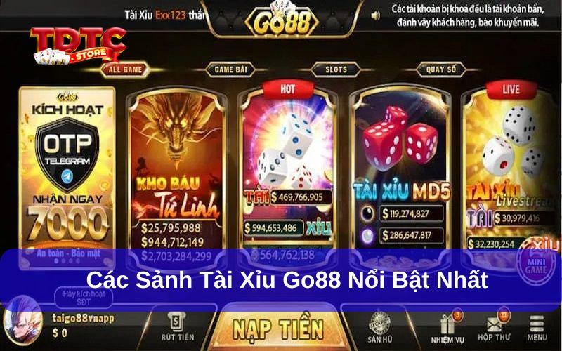 Tài xỉu Go88: Review từ A – Z cho các tân thủ tham khảo ngay 6 Tài xỉu Go88 sở hữu nhiều thể loại khác nhau rất ấn tượng