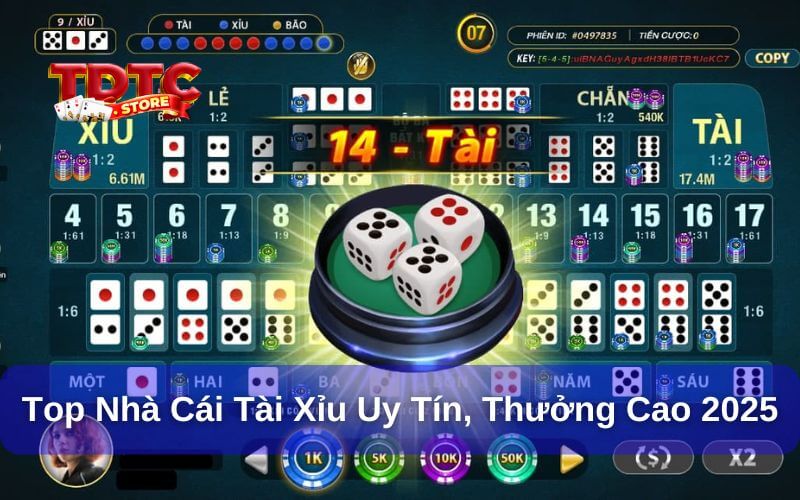 Top 5 nhà cái tài xỉu an toàn, uy tín, thưởng cao nhất 8 Top nhà cái tài xỉu uy tín thưởng cao